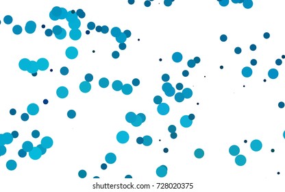 Light BLUE vector red pattern of geometric circles, shapes. Colorful mosaic banner. Geometric background with colored disks.