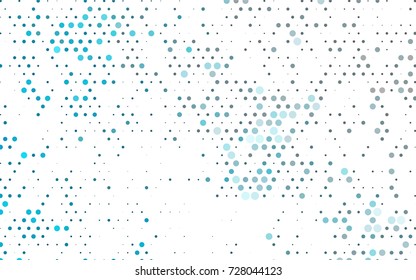 Light BLUE vector red pattern of geometric circles, shapes. Colorful mosaic banner. Geometric background with colored disks.