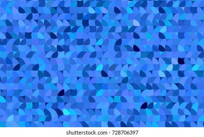 Light BLUE vector red pattern of geometric circles, shapes. Colorful mosaic banner. Geometric background with colored disks.