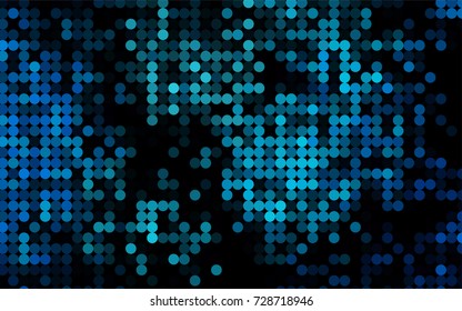 Light BLUE vector red pattern of geometric circles, shapes. Colorful mosaic banner. Geometric background with colored disks.