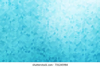 Light BLUE vector red pattern of geometric circles, shapes. Colorful mosaic banner. Geometric background with colored disks.