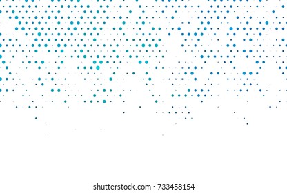 Light BLUE vector red pattern of geometric circles, shapes. Colorful mosaic banner. Geometric background with colored disks.