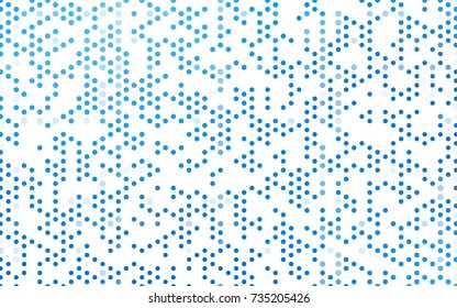 Light BLUE vector red pattern of geometric circles, shapes. Colorful mosaic banner. Geometric background with colored disks.