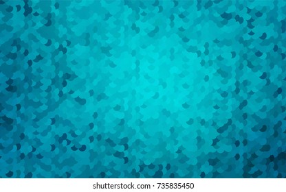 Light BLUE vector red pattern of geometric circles, shapes. Colorful mosaic banner. Geometric background with colored disks.