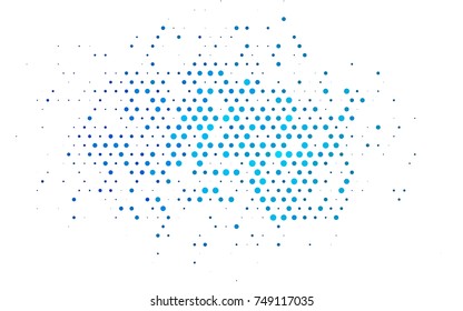Light BLUE vector red pattern of geometric circles, shapes. Colorful mosaic banner. Geometric background with colored disks.