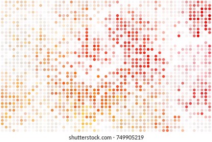 Light BLUE vector red pattern of geometric circles, shapes. Colorful mosaic banner. Geometric background with colored disks.