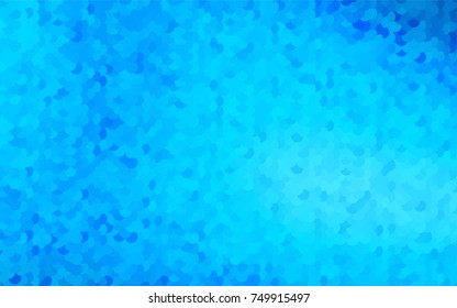 Light BLUE vector red pattern of geometric circles, shapes. Colorful mosaic banner. Geometric background with colored disks.