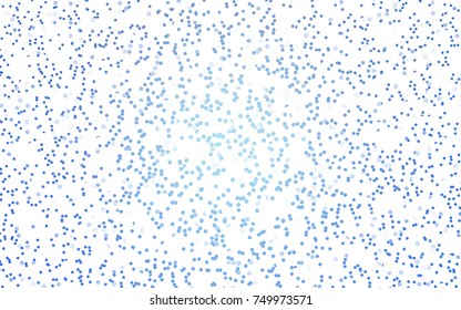 Light BLUE vector red pattern of geometric circles, shapes. Colorful mosaic banner. Geometric background with colored disks.