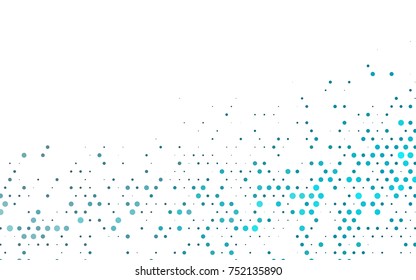 Light BLUE vector red pattern of geometric circles, shapes. Colorful mosaic banner. Geometric background with colored disks.