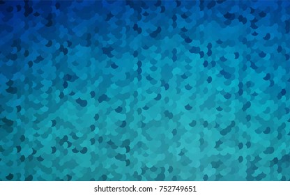 Light BLUE vector red pattern of geometric circles, shapes. Colorful mosaic banner. Geometric background with colored disks.
