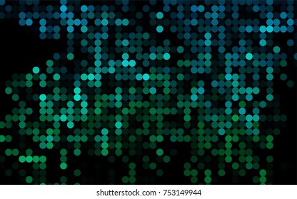 Light BLUE vector red pattern of geometric circles, shapes. Colorful mosaic banner. Geometric background with colored disks.