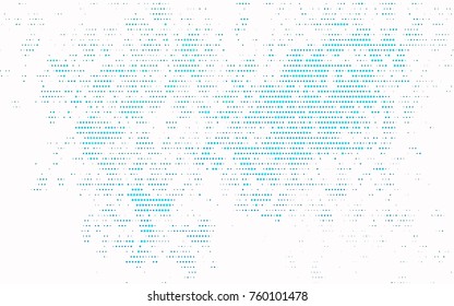 Light BLUE vector red pattern of geometric circles, shapes. Colorful mosaic banner. Geometric background with colored disks.