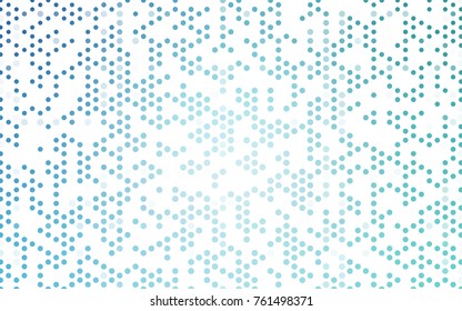 Light BLUE vector red pattern of geometric circles, shapes. Colorful mosaic banner. Geometric background with colored disks.