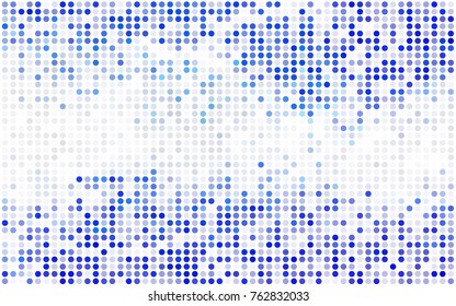 Light BLUE vector red pattern of geometric circles, shapes. Colorful mosaic banner. Geometric background with colored disks.