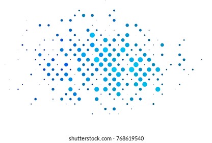 Light BLUE vector red pattern of geometric circles, shapes. Colorful mosaic banner. Geometric background with colored disks.