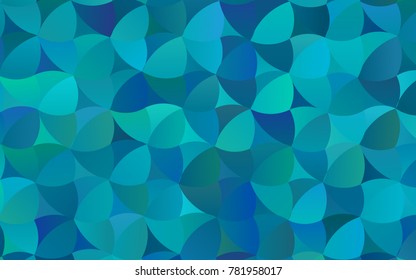 Light BLUE vector red pattern of geometric circles, shapes. Colorful mosaic banner. Geometric background with colored disks.