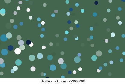 Light BLUE vector red pattern of geometric circles, shapes. Colorful mosaic banner. Geometric background with colored disks.