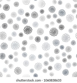 Light BLUE vector seamless abstract doodle template. Decorative illustration with doodles on abstract template. Template for backgrounds of cell phones.