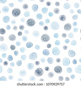 Light BLUE vector seamless abstract doodle template. Glitter abstract illustration with doodles and flowers. Template for backgrounds of cell phones.