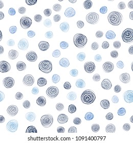 Light BLUE vector seamless abstract doodle background. Doodle illustration of flowers in Origami style with gradient. Doodle design can be used for your web site.