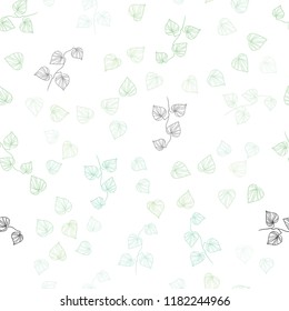 Light BLUE vector seamless abstract pattern with leaves. Modern geometrical abstract illustration with leaves. Pattern for design of fabric, wallpapers.