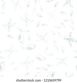 Light BLUE vector seamless abstract design with leaves. Colorful abstract illustration with leaves in doodle style. Template for business cards, websites.