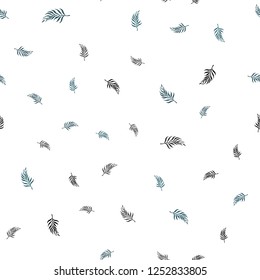 Light BLUE vector seamless abstract backdrop with leaves. Modern geometrical abstract illustration with leaves. Trendy design for wallpaper, fabric makers.