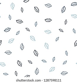 Light BLUE vector seamless abstract backdrop with leaves. Creative illustration in blurred style with leaves. Pattern for design of fabric, wallpapers.