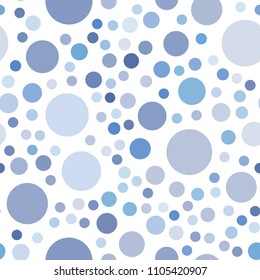 Light BLUE vector seamless backdrop with dots. Abstract illustration with colored bubbles in nature style. Pattern can be used for ads, leaflets.