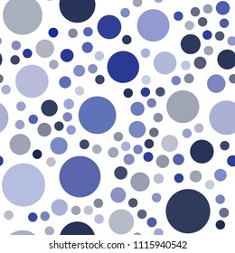 Light BLUE vector seamless backdrop with dots. Modern abstract illustration with colorful water drops. Pattern can be used for ads, leaflets.