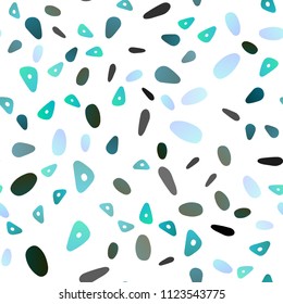 Light BLUE vector seamless backdrop with lines, circles. Modern abstract illustration with colorful dots, lines. Pattern for commercials.