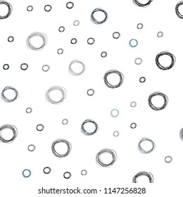 Light BLUE vector seamless backdrop with dots. Blurred bubbles on abstract background with colorful gradient. Pattern can be used as texture of wallpapers.