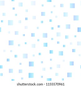 Light BLUE vector seamless backdrop with rectangles, squares. Glitter abstract illustration with rectangular shapes. The template can be used as a background.