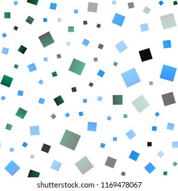 Light BLUE vector seamless backdrop with rectangles, squares. Beautiful illustration with rectangles and squares. Pattern for busines ad, booklets, leaflets