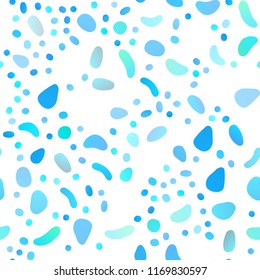 Light BLUE vector seamless backdrop with dots, spots. Modern abstract illustration with colorful water drops. Trendy design for wallpaper, fabric makers.