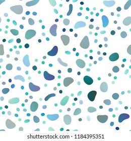 Light BLUE vector seamless backdrop with dots, spots. Blurred decorative design in abstract style with bubbles. Trendy design for wallpaper, fabric makers.