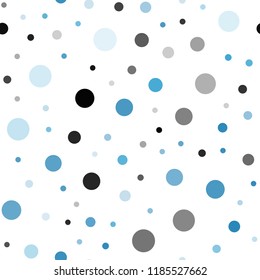 Light BLUE vector seamless backdrop with dots. Blurred bubbles on abstract background with colorful gradient. Trendy design for wallpaper, fabric makers.