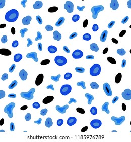 Light BLUE vector seamless backdrop with dots. Blurred decorative design in abstract style with bubbles. Design for textile, fabric, wallpapers.