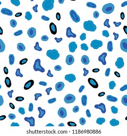 Light BLUE vector seamless backdrop with dots. Glitter abstract illustration with blurred drops of rain. Trendy design for wallpaper, fabric makers.