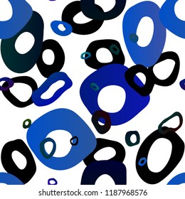 Light BLUE vector seamless backdrop with dots, spots. Modern abstract illustration with colorful water drops. Trendy design for wallpaper, fabric makers.