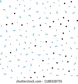 Light BLUE vector seamless backdrop with dots and lines. Decorative design in abstract style with triangle structure. Pattern for design of window blinds, curtains.