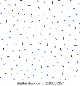 Light BLUE vector seamless backdrop with dots and lines. Glitter abstract illustration with connection of triangle structure. Pattern for design of window blinds, curtains.