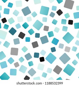 Light BLUE vector seamless backdrop with rectangles, squares. Decorative design in abstract style with rectangles. Pattern for commercials.