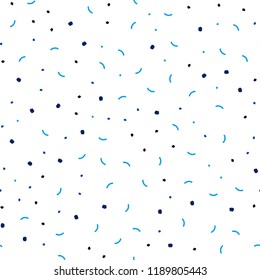 Light BLUE vector seamless backdrop with dots and lines. Glitter abstract illustration with connection of triangle structure. Design for textile, fabric, wallpapers.