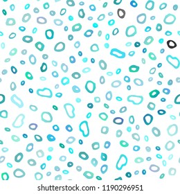 Light BLUE vector seamless backdrop with dots, spots. Abstract illustration with colored bubbles in nature style. Template for business cards, websites.