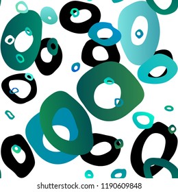 Light BLUE vector seamless backdrop with dots, spots. Abstract illustration with colored bubbles in nature style. Template for business cards, websites.