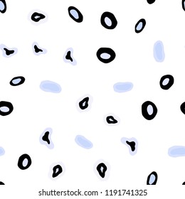 Light BLUE vector seamless backdrop with dots. Modern abstract illustration with colorful water drops. Pattern for design of window blinds, curtains.