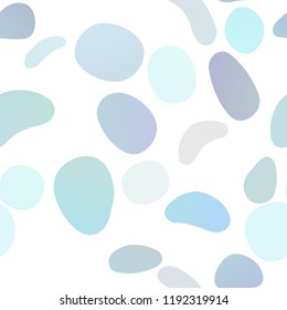 Light BLUE vector seamless backdrop with dots, spots. Illustration with set of shining colorful abstract circles. Pattern for trendy fabric, wallpapers.