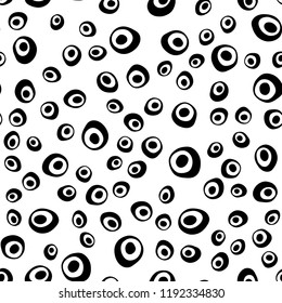 Light BLUE vector seamless backdrop with dots, spots. Abstract illustration with colored bubbles in nature style. Pattern for design of window blinds, curtains.