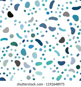 Light BLUE vector seamless backdrop with dots, spots. Blurred decorative design in abstract style with bubbles. Pattern for trendy fabric, wallpapers.